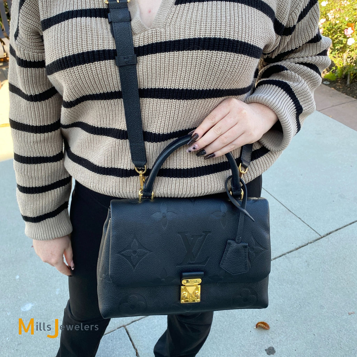 LOUIS VUITTON Madeleine Black Shoulder Bag - Reems Closet