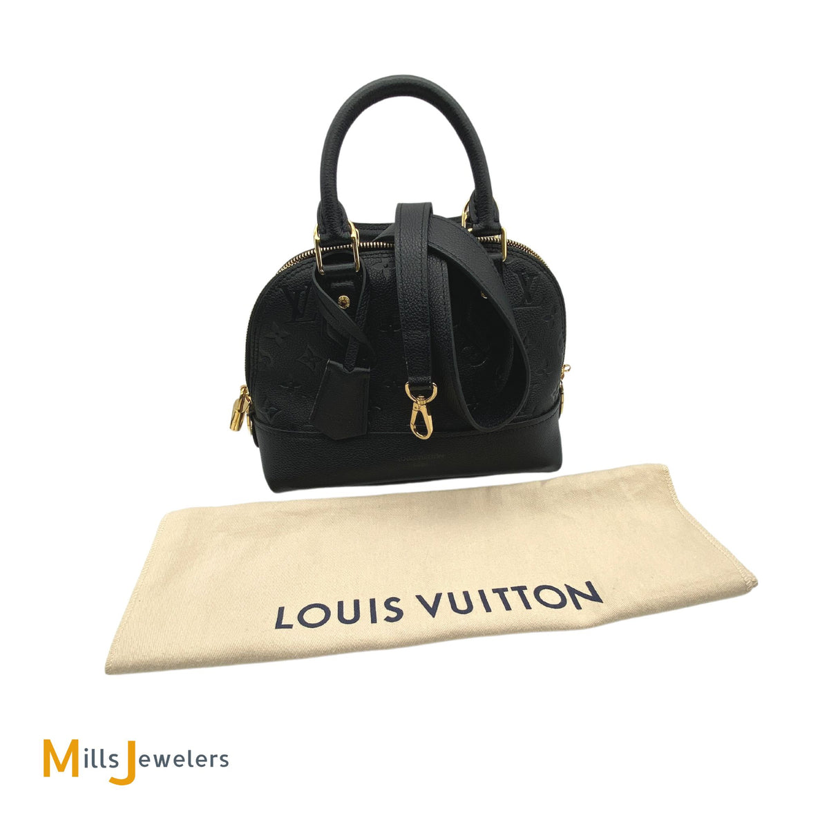 Louis Vuitton Black Monogram Empreinte Leather Double Jeu Neo Alma Bag  Louis Vuitton