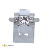 Platinum GIA 1.02ct VS2/H Square Modified Brilliant Engagement Ring Size 6.75