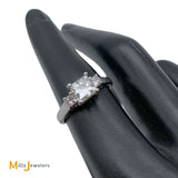 Platinum GIA 1.02ct VS2/H Square Modified Brilliant Engagement Ring Size 6.75