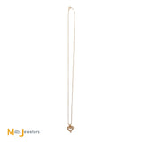 14K 10K Yellow Gold .34ctw Diamond Heart Necklace