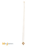 14K 10K Yellow Gold .34ctw Diamond Heart Necklace