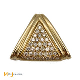 14K Yellow Gold Round .36ctw Diamond Triangle Slide Pendant