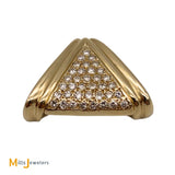 14K Yellow Gold Round .36ctw Diamond Triangle Slide Pendant