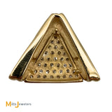 14K Yellow Gold Round .36ctw Diamond Triangle Slide Pendant