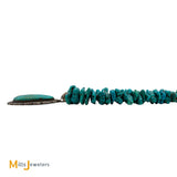 Signed JF 10.12ct Turquoise Nugget & Heishi Shell Necklace