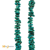 Signed JF 10.12ct Turquoise Nugget & Heishi Shell Necklace