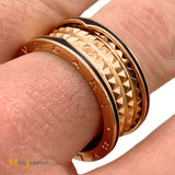 18K Rose Gold Bvlgari B.zero1 Rock Four Band Ring Size 12.5