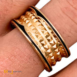 18K Rose Gold Bvlgari B.zero1 Rock Four Band Ring Size 12.5