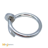 Cartier 18K White Gold Juste Un Clou Nail Ring QWY248 Size 8.25