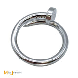 Cartier 18K White Gold Juste Un Clou Nail Ring QWY248 Size 8.25