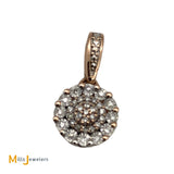 10K Rose Gold 0.12ctw Diamond Cluster Slide Pendant