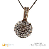 10K Rose Gold 0.12ctw Diamond Cluster Slide Pendant