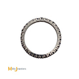 14K White Gold 0.47ctw Blue Sapphire Eternity Band Ring Size 5.25