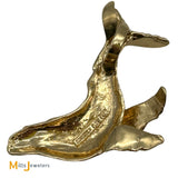 14K Yellow Gold Atrtsica Humpback Whale Pendant