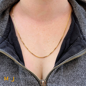 14K Yellow Gold 24 Inch Italian Box Chain Necklace