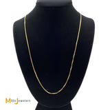 14K Yellow Gold 24 Inch Italian Box Chain Necklace