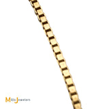 14K Yellow Gold 24 Inch Italian Box Chain Necklace