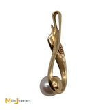 14K Yellow Gold Pearl Slide Pendant