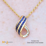 18K Yellow Gold 0.66cts Sapphire 0.04cts Diamond Slide Pendant