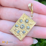 Vintage 18K/14K Yellow Gold 0.61ctw Old Mine Cut Diamond Pendant