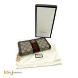 Gucci Ophidia GG Supreme Zip Around Wallet