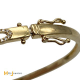 Shy Creation 14K Yellow Gold 0.74ctw Diamond Link Bangle Bracelet