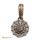 10K Rose Gold 0.12ctw Diamond Cluster Slide Pendant