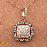 14K Rose Gold 0.29ctw Diamond Slide Pendant Necklace 18 Inch