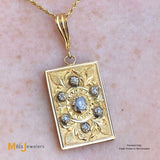 Vintage 18K/14K Yellow Gold 0.61ctw Old Mine Cut Diamond Pendant