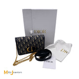 Christian Dior 30 Montaigne Oblique Navy 2-in-1 Convertible Shoulder/Waist Pouch Bag