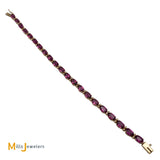 Imperial Gold Company 14K Yellow Gold 11.55ctw Garnet Tennis Bracelet