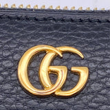 Gucci GG Black Leather Zip Around Wallet