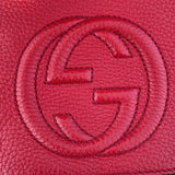 Gucci Soho Chain Shoulder Bag Red Pebbled Calfskin 336752