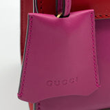 Gucci Linea C Red/Pink Padlock Medium Leather Shoulder Bag