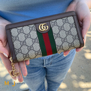 Gucci Ophidia GG Supreme Zip Around Wallet