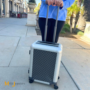 Gucci Porter Cabin Plus Trolley Grey GG Supreme Rolling Suitcase