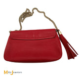 Gucci Soho Chain Shoulder Bag Red Pebbled Calfskin 336752