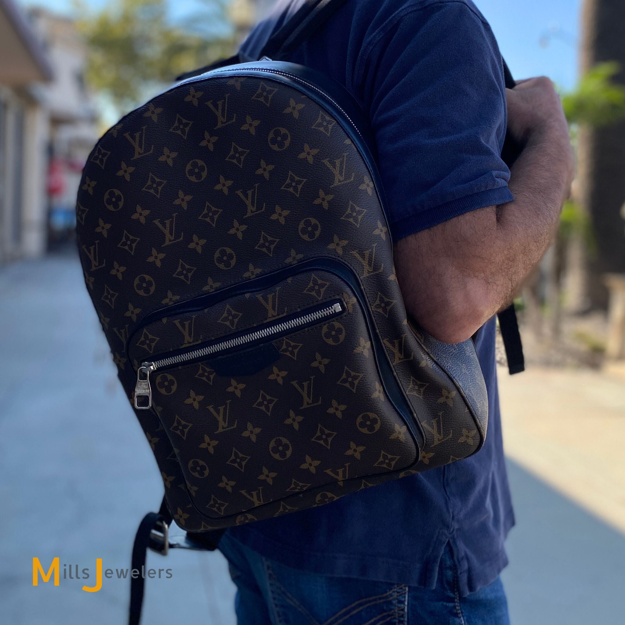 Josh Backpack Monogram Macassar - Men - Bags