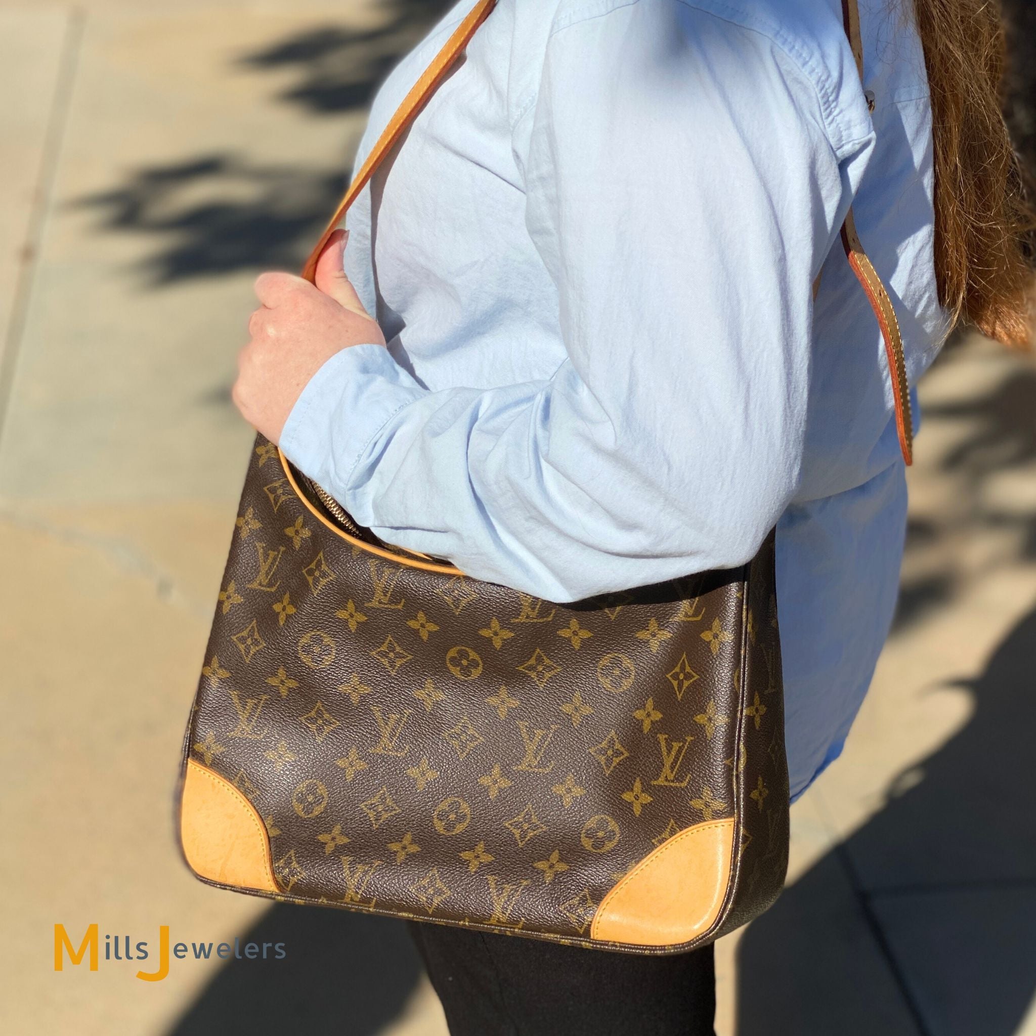 Shop for Louis Vuitton Monogram Canvas Leather Boulogne 30 PM Bag - Shipped  from USA