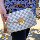 Louis Vuitton Croisette Damier Azur Crossbody Shoulder Bag