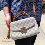 Louis Vuitton Croisette Damier Azur Crossbody Shoulder Bag