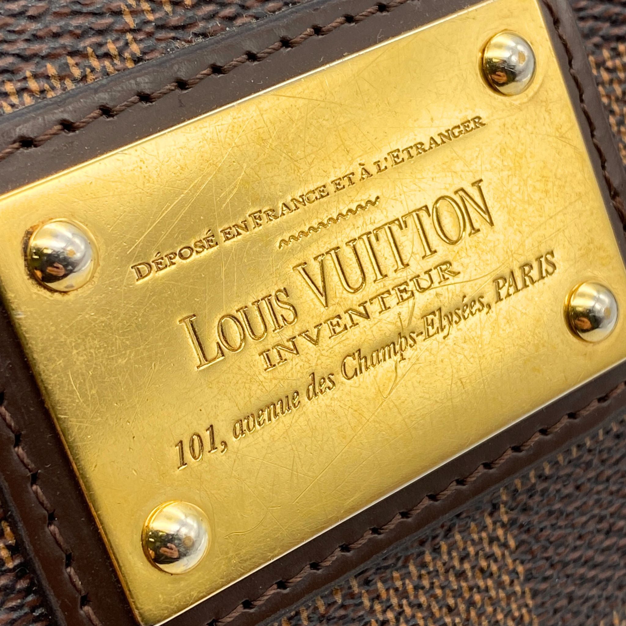 Louis Vuitton Damier Ebene Eva Clutch w/ Shoulder Strap