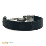 Louis Vuitton Monogram Eclipse Black LV Links Bracelet M8340D