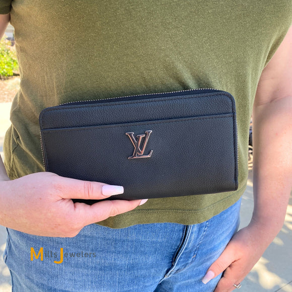 Louis Vuitton Lockme Zippy Wallet Black 2019