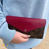 Louis Vuitton Marie-Lou Long Wallet Monogram Canvas Fuchsia Epi Leather 2013