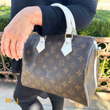 Louis Vuitton Monogram Canvas Speedy Bandouliere Match 25 Satchel