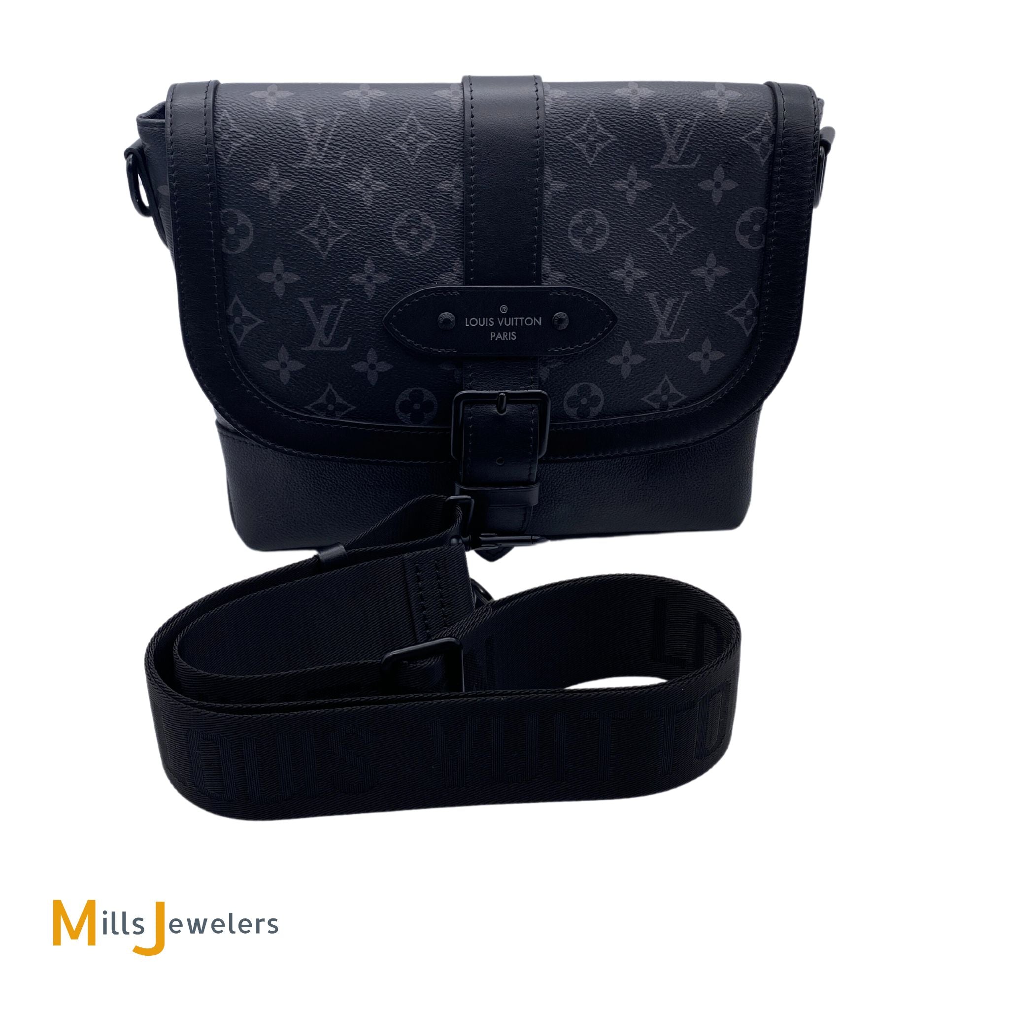 Louis Vuitton Monogram Eclipse Saumur Messenger Handbag