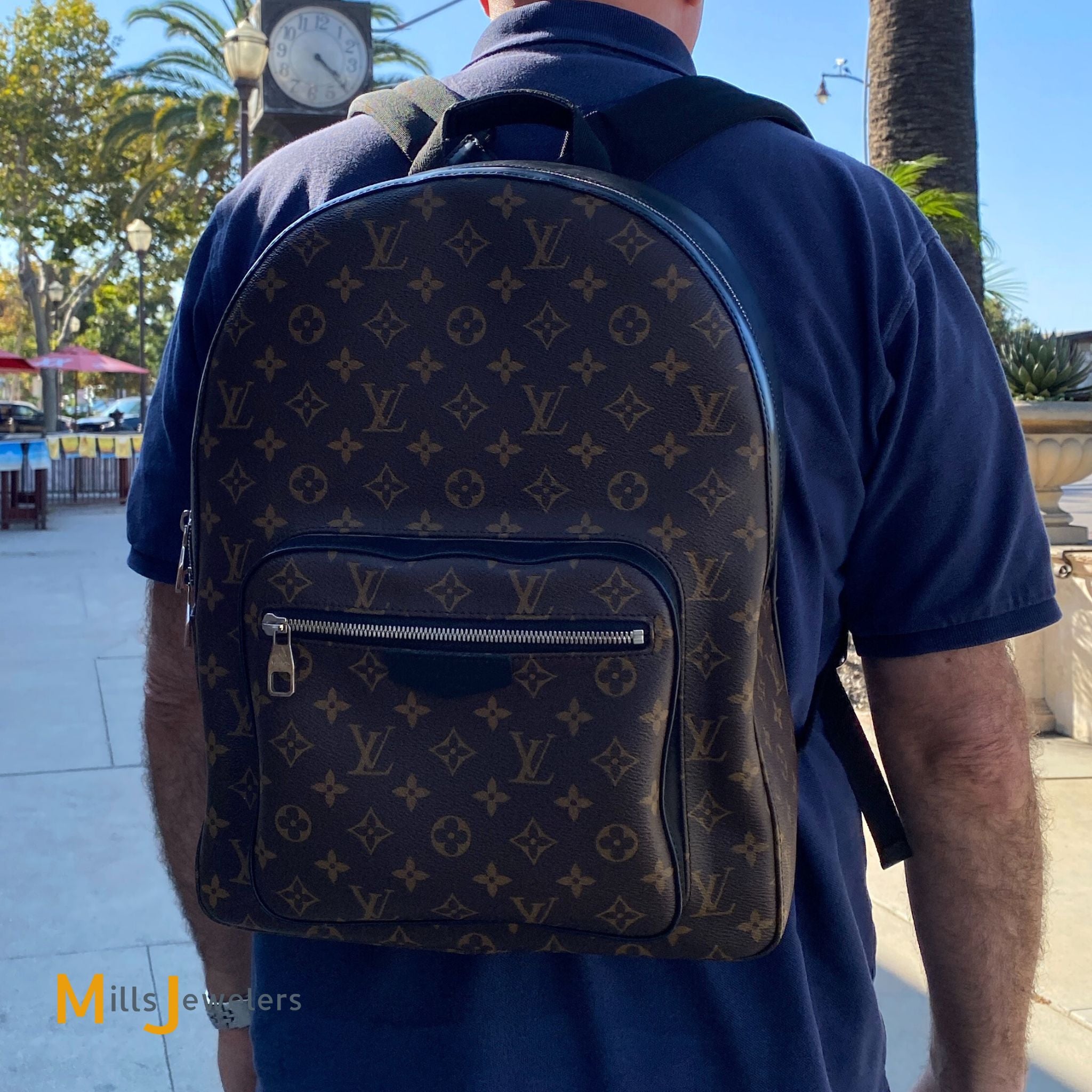 Josh Backpack Monogram Macassar - Men - Bags