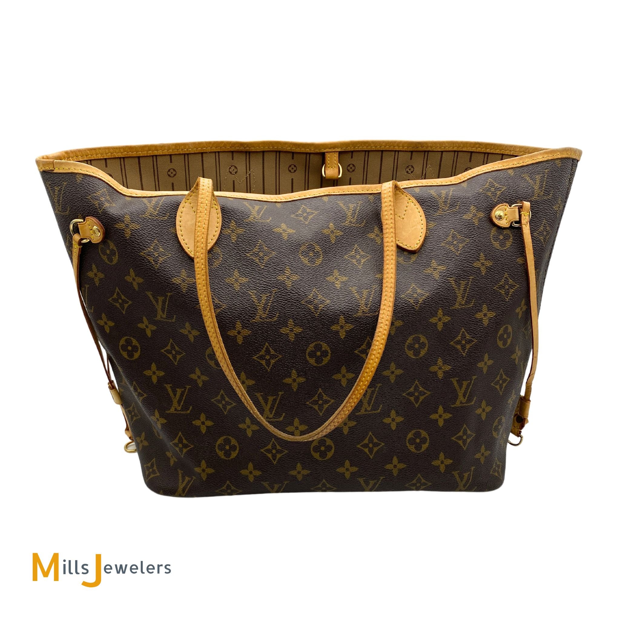 Neverfull MM Damier Tote bag in Monogram coated canvas, Hardware